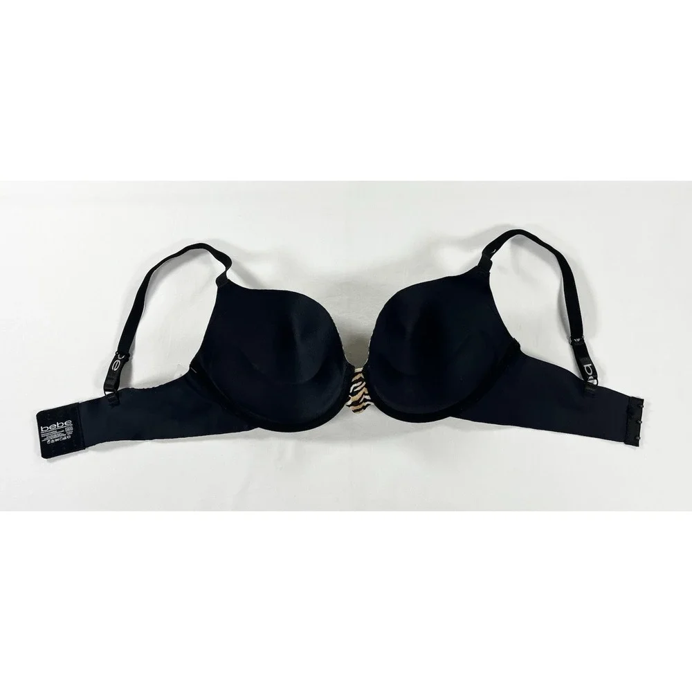 Bebe Intimates Tiger Stripe Seamless Underwire Gentle Lift Push Up Bra NWT 36DD‎